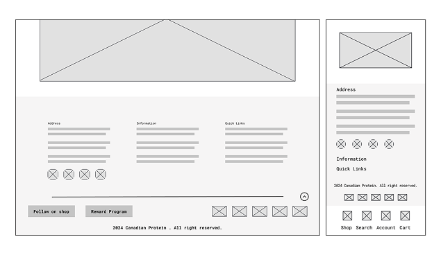 Gray Scale wireframe of the planned mobile application